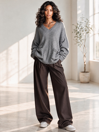 Doris | Pocket V-Neck Sweater