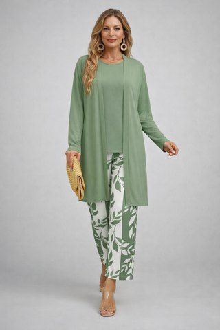 Eirwen | Sage Leaf-Trouser Three-Piece Set