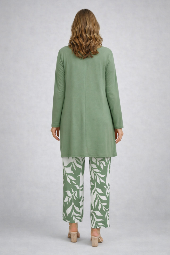 Eirwen | Sage Leaf-Trouser Three-Piece Set