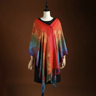 Elodie | Gradient Paisley Fringe Scarf