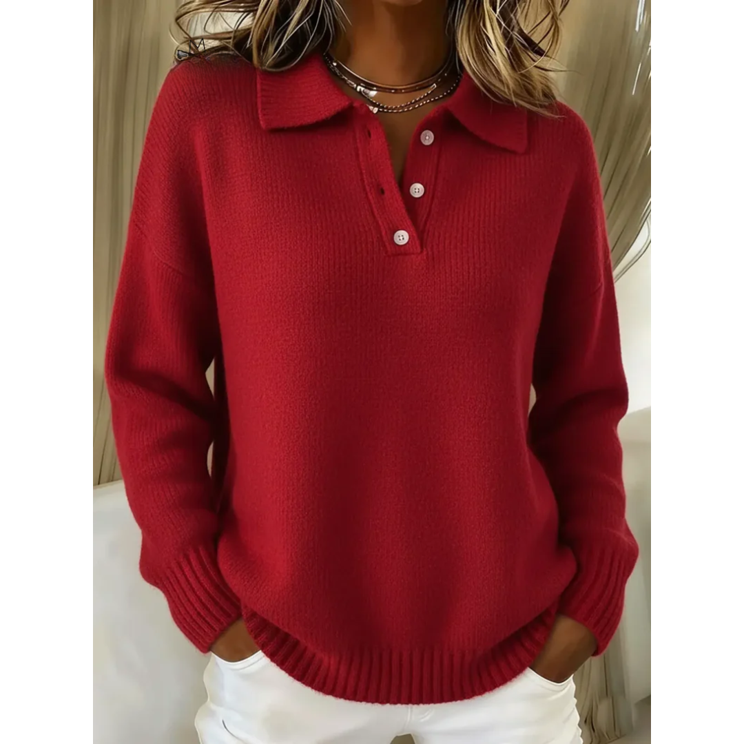 Esther | Cosy Polo-Collar Sweater