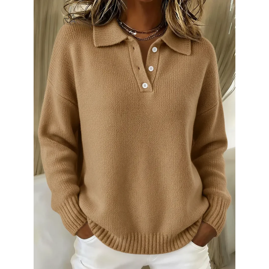Esther | Cosy Polo-Collar Sweater