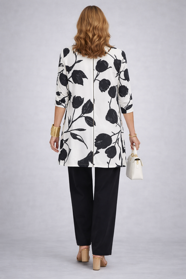 Etheline | Black & White Floral Three-Piece Set