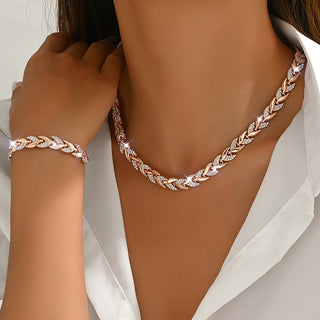 Fish Tail Crystal Jewellery Set