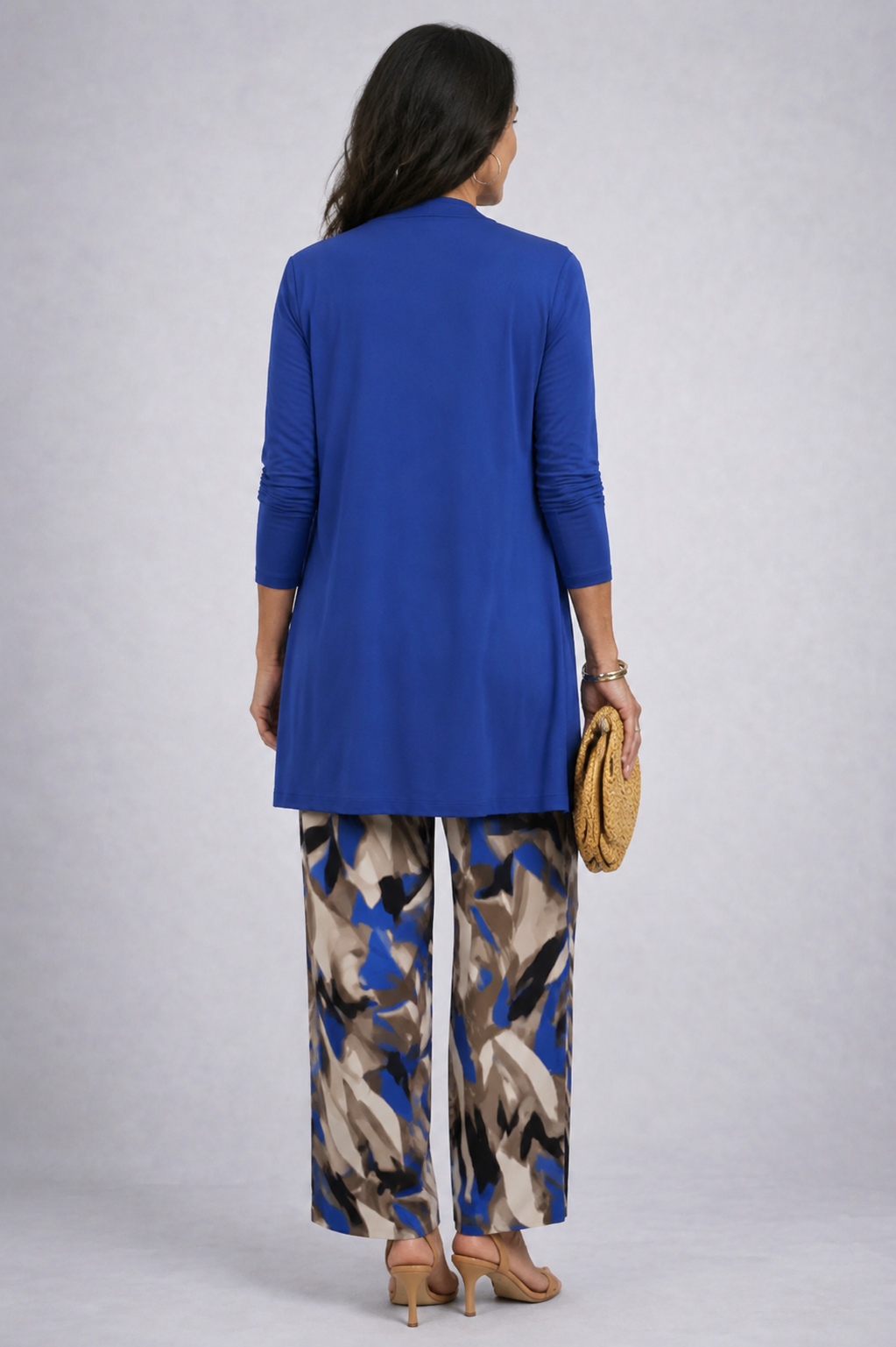 Fleurette | Cobalt Print-Trouser Three-Piece Set