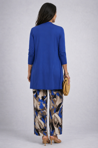 Fleurette | Cobalt Print-Trouser Three-Piece Set