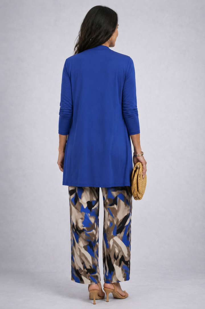 Fleurette | Cobalt Print-Trouser Three-Piece Set