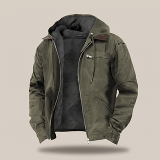 Fraser | Fleece-Lined Hooded Canvas Jacket