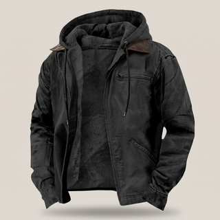 Fraser | Fleece-Lined Hooded Canvas Jacket