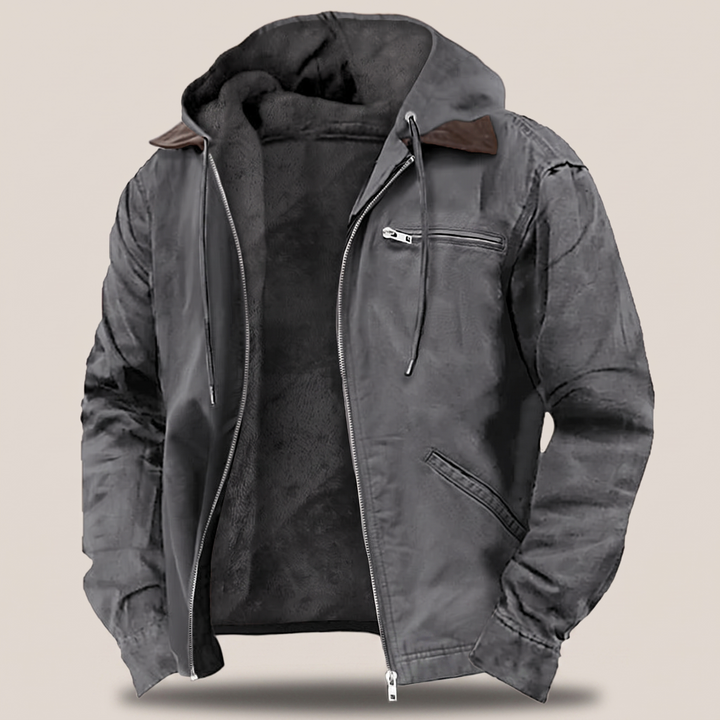 Fraser | Fleece-Lined Hooded Canvas Jacket