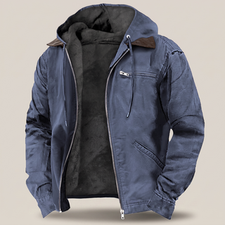 Fraser | Fleece-Lined Hooded Canvas Jacket
