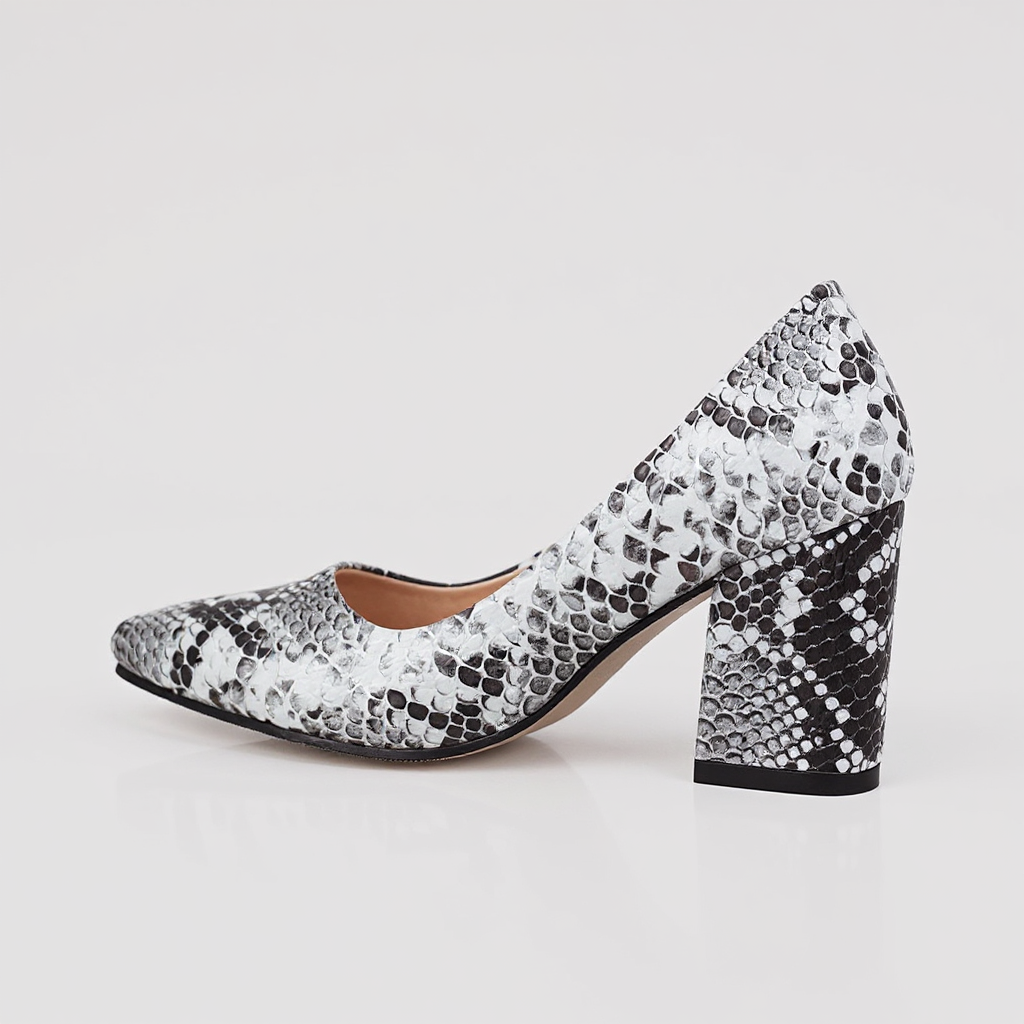 Selene Snake-Embossed Pumps