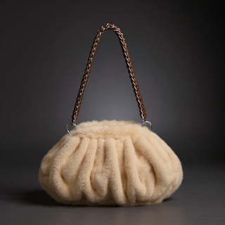 Melania Faux Mink Shoulder Bag