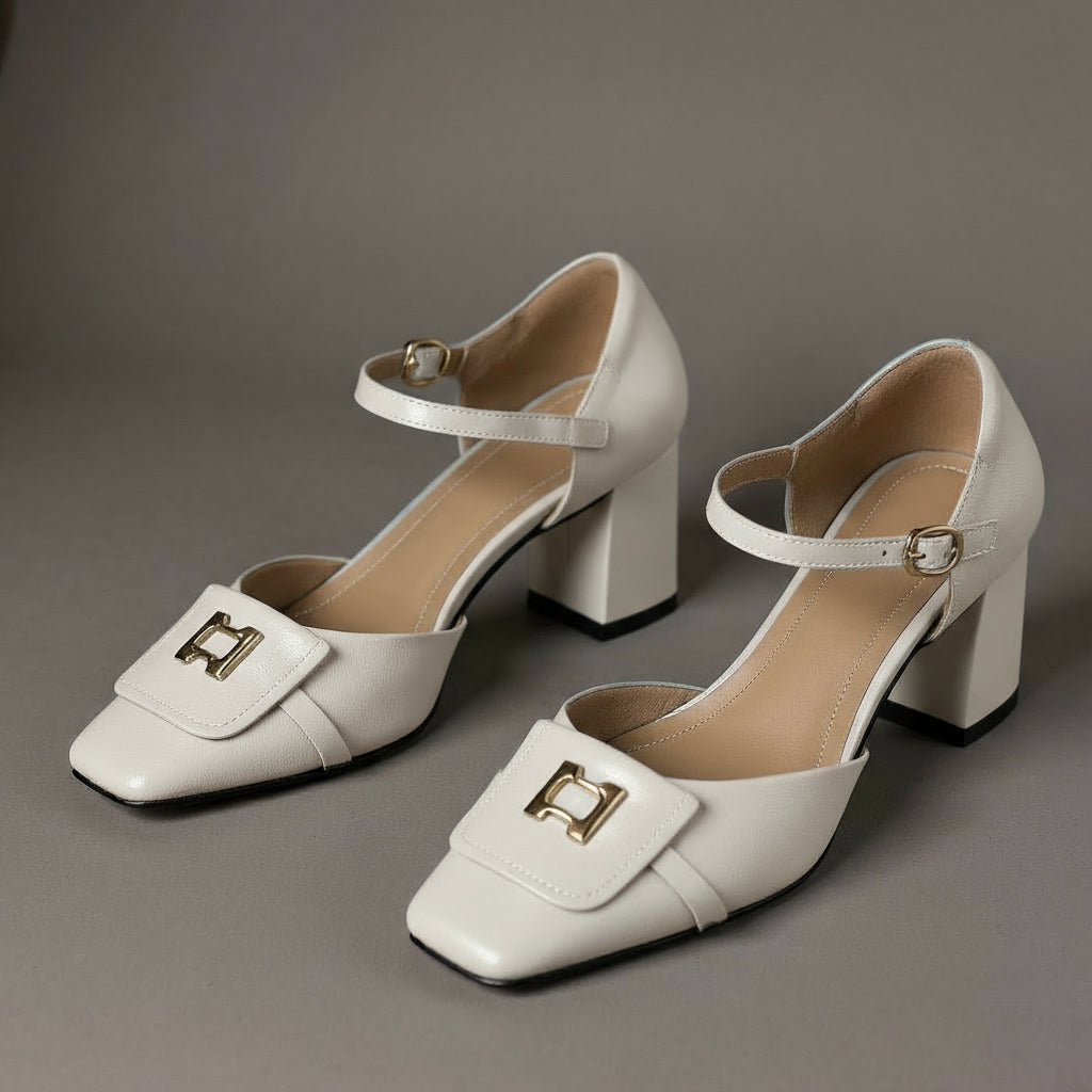 Bella Block Heel Pump