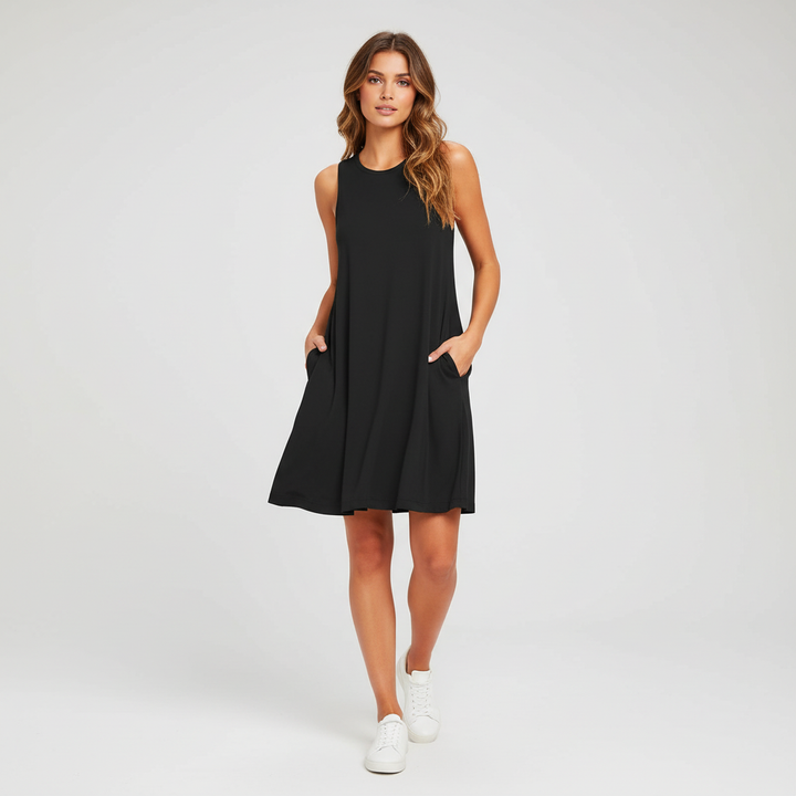Calley Crewneck Swing Dress