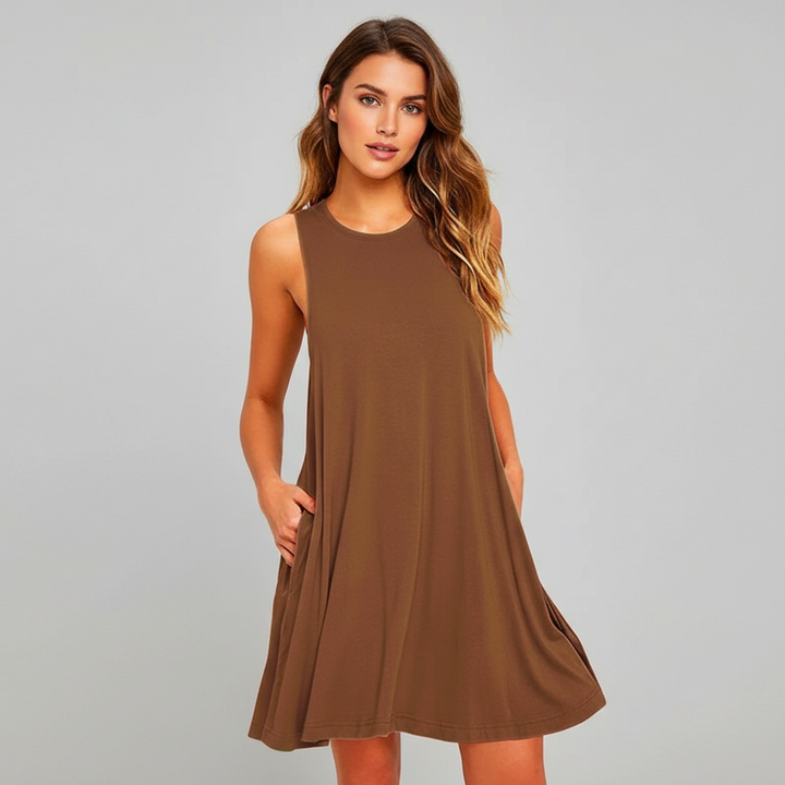 Calley Crewneck Swing Dress
