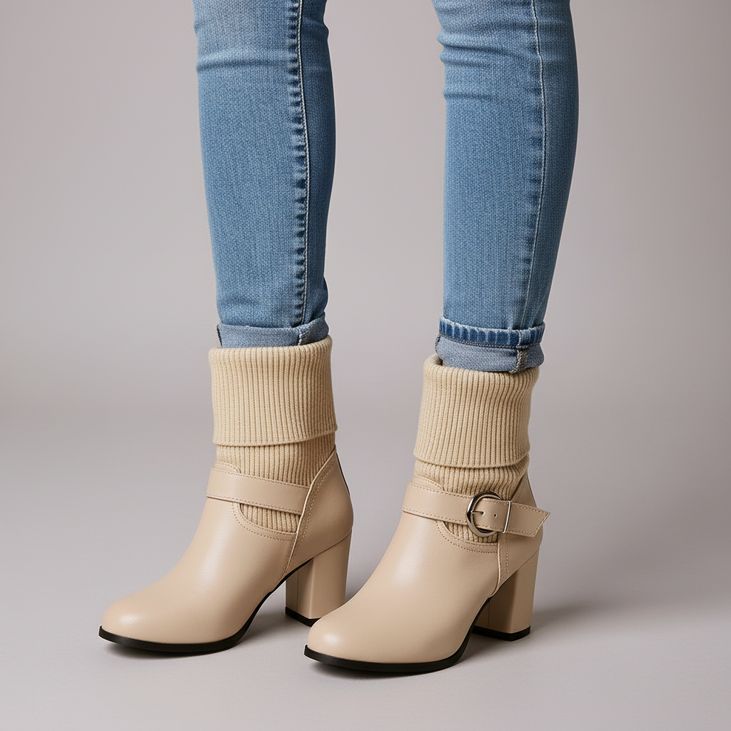 Brooklyne Block Heel Ankle Boot