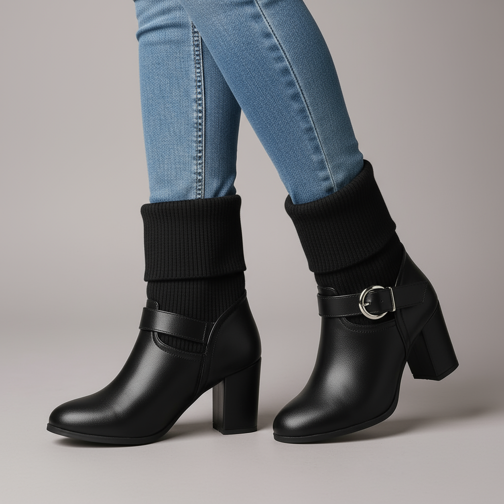 Brooklyne Block Heel Ankle Boot