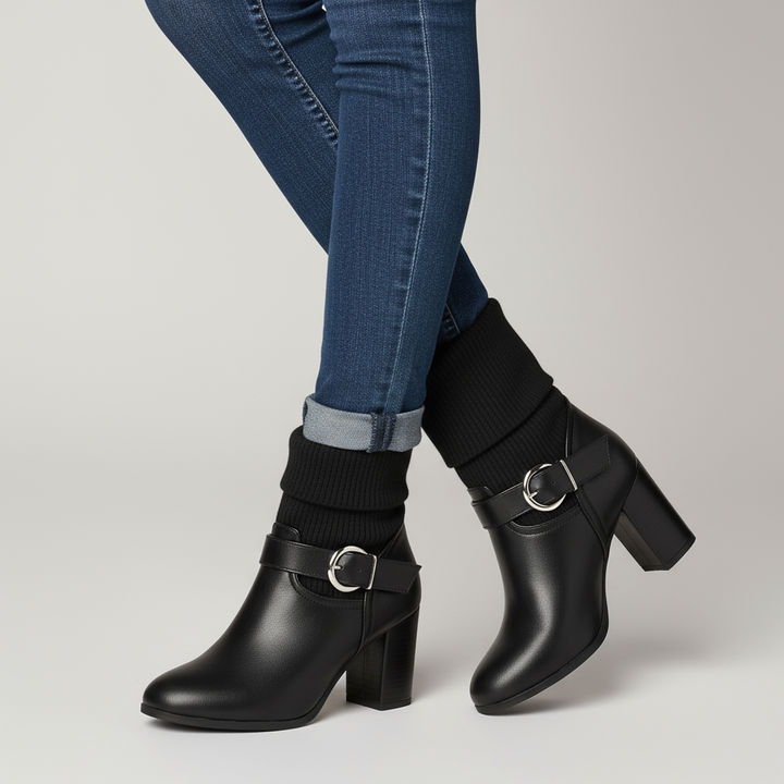Brooklyne Block Heel Ankle Boot