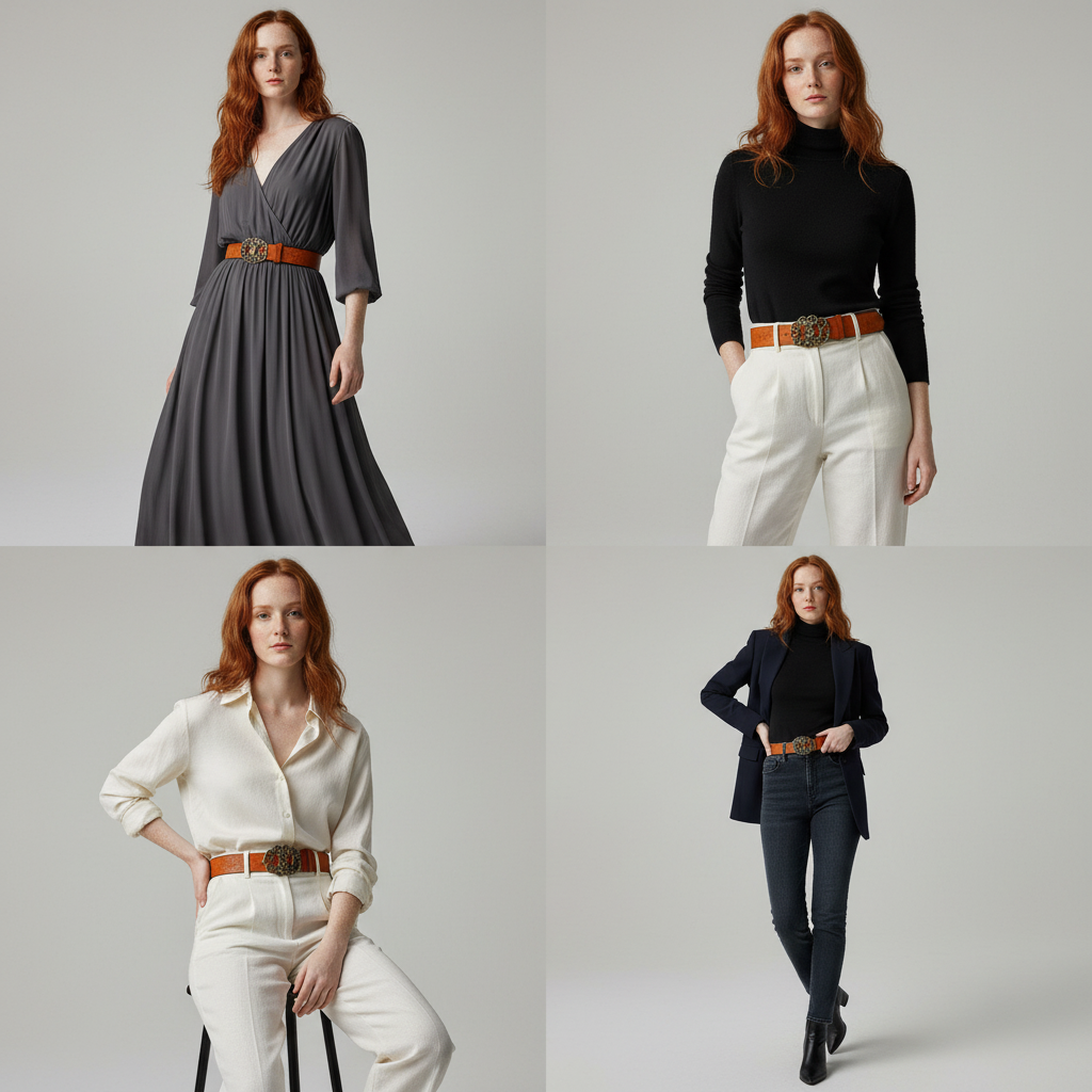 Valora Floral Buckle Belt