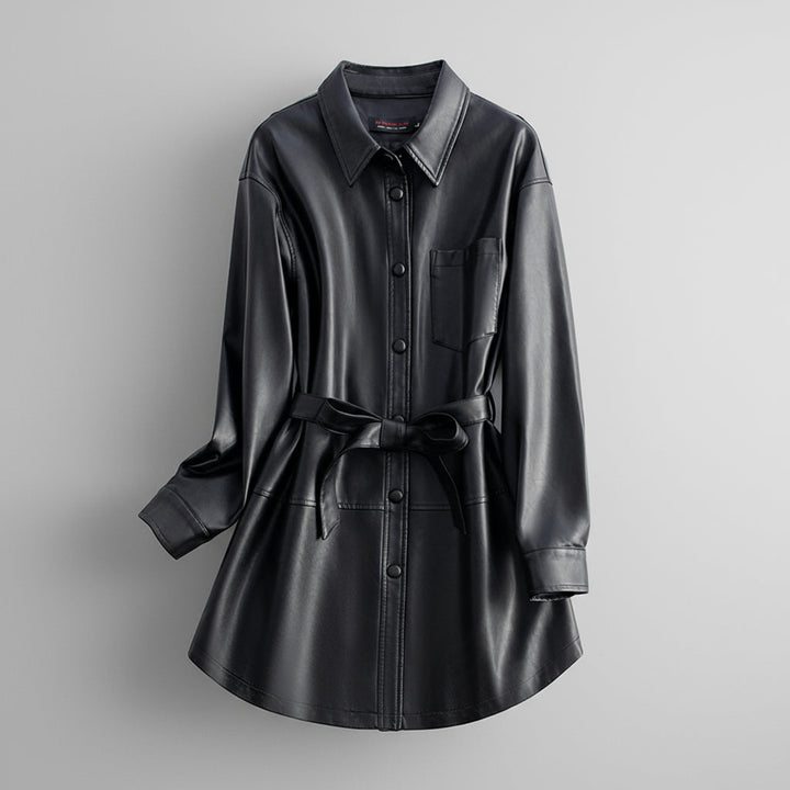 Lori Leather Shirt Jacket