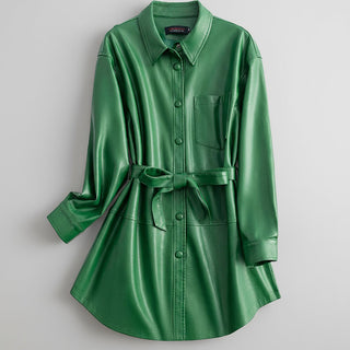Lori Leather Shirt Jacket