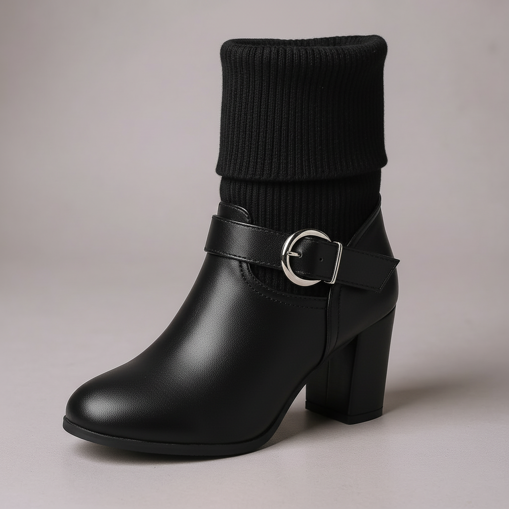 Brooklyne Block Heel Ankle Boot