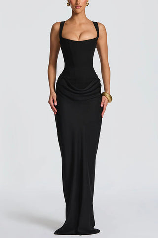Garance | Square-Neck Corset Maxi Dress
