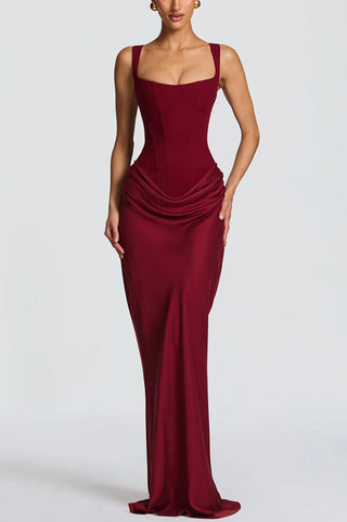 Garance | Square-Neck Corset Maxi Dress