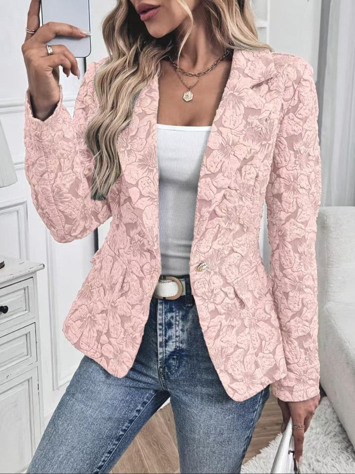 Georgina | Fitted Paisley Jacquard Blazer