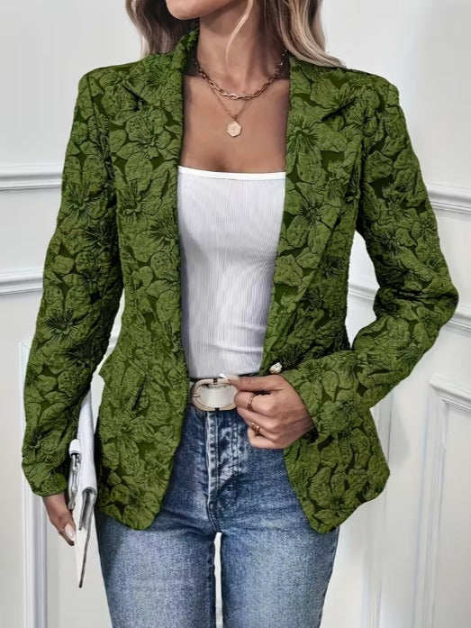 Georgina | Fitted Paisley Jacquard Blazer