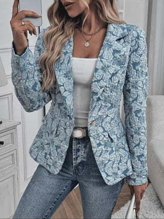 Georgina | Fitted Paisley Jacquard Blazer