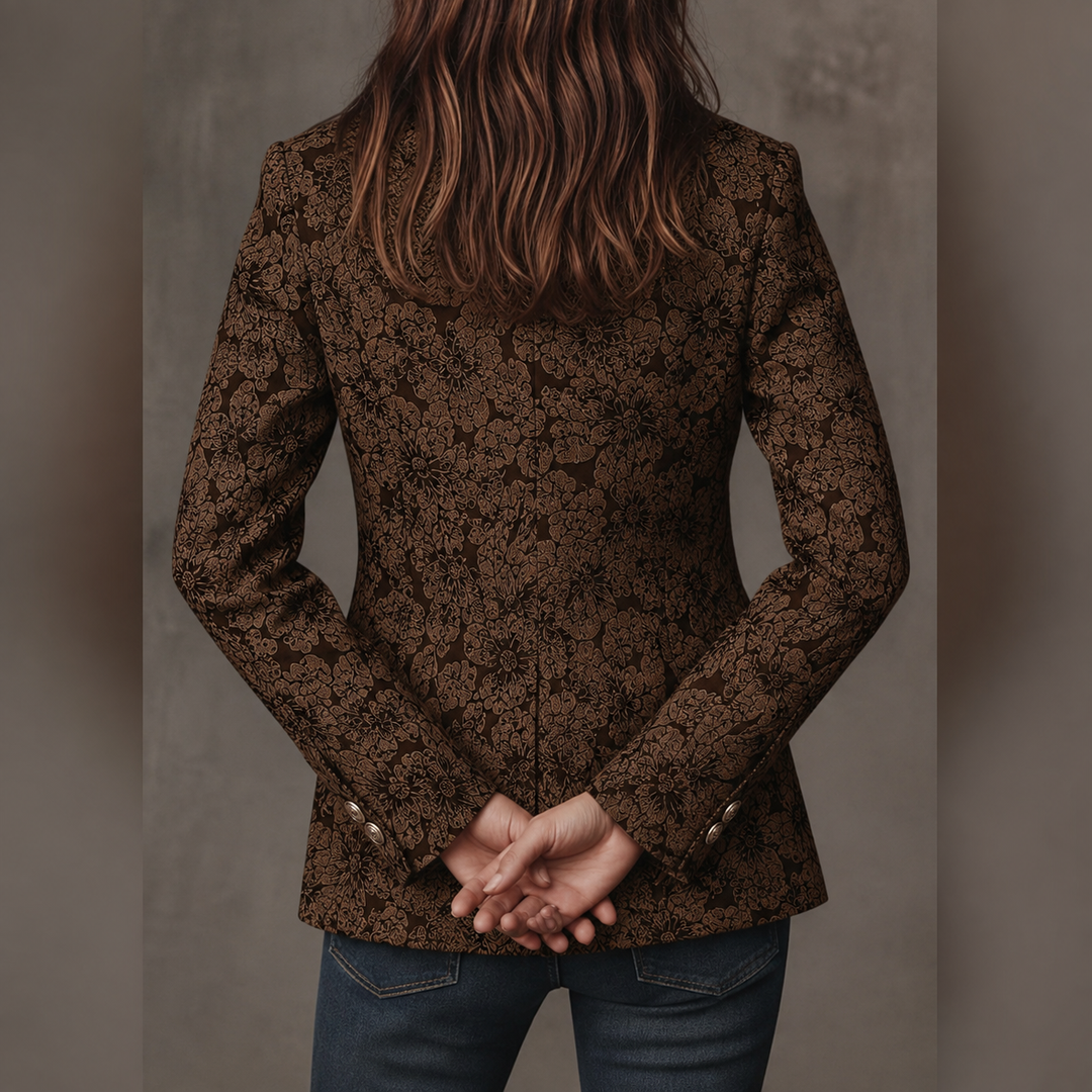 Georgina | Fitted Paisley Jacquard Blazer