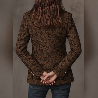 Georgina | Fitted Paisley Jacquard Blazer