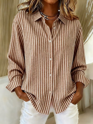 Gerda | Striped Button-Up Shirt
