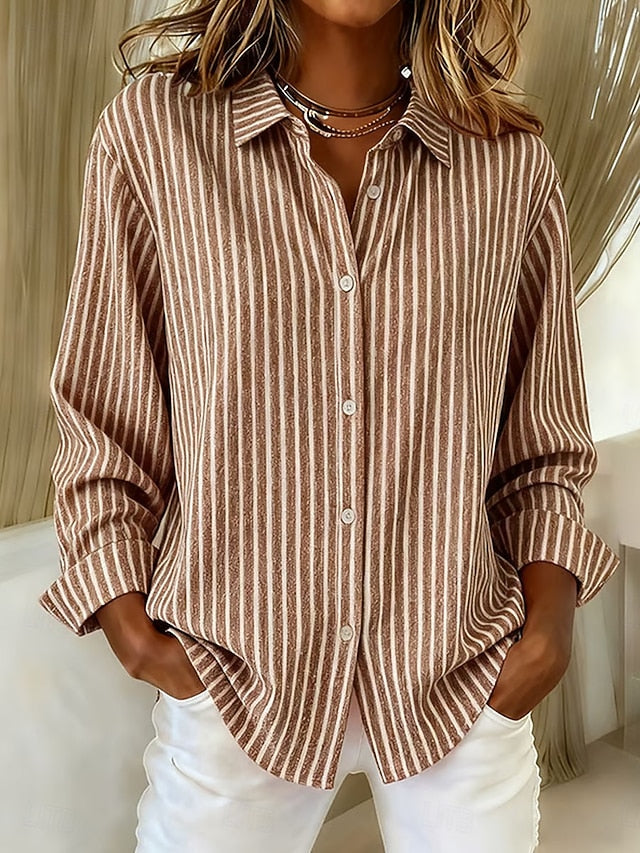 Gerda | Striped Button-Up Shirt