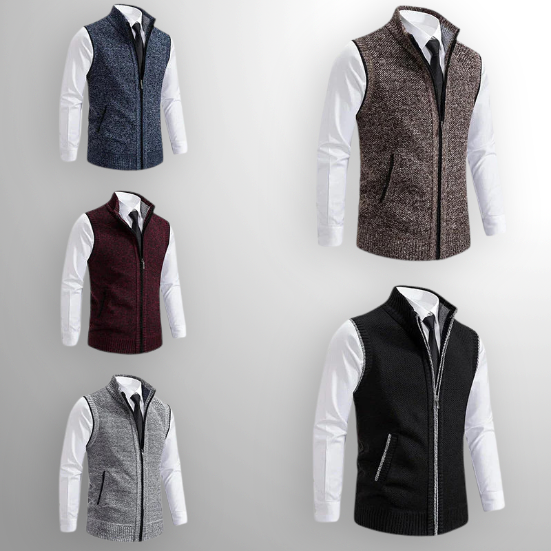 Giulio | Full-Zip Knit Vest