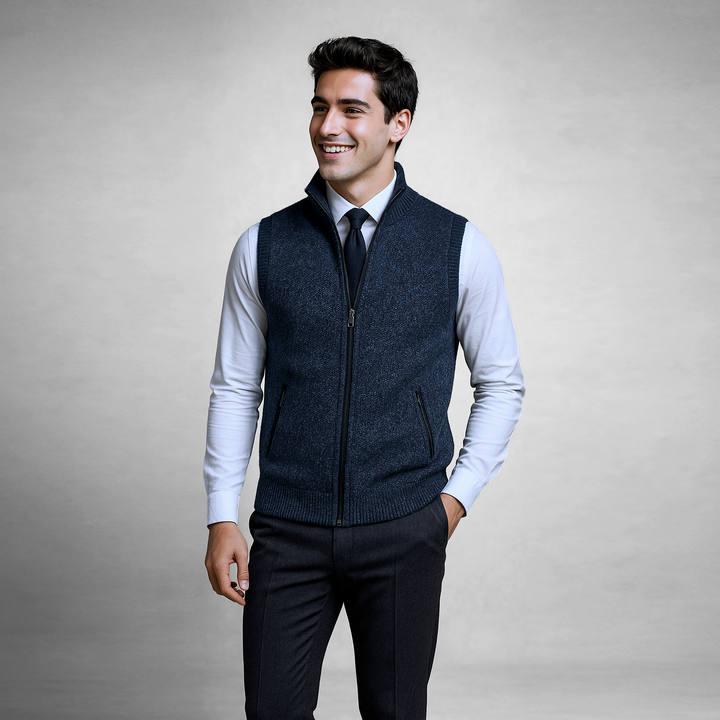 Giulio | Full-Zip Knit Vest