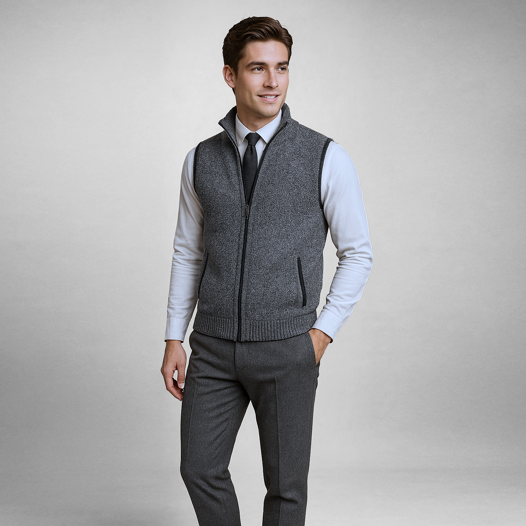 Giulio | Full-Zip Knit Vest