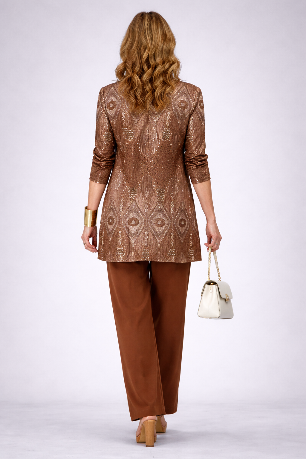 Glenna | Rust Printed Three-Piece Set