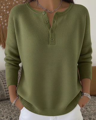 Gretchen | Henley Knit Sweater