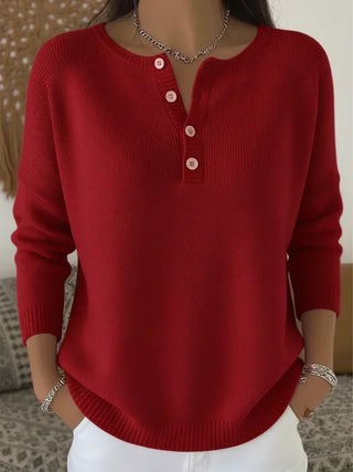 Gretchen | Henley Knit Sweater