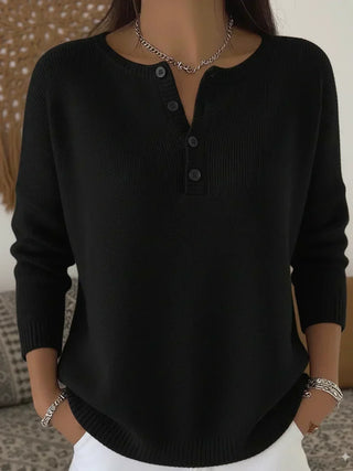 Gretchen | Henley Knit Sweater