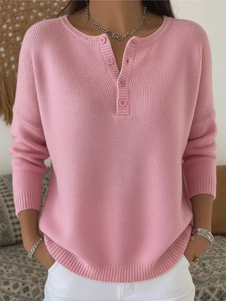 Gretchen | Henley Knit Sweater