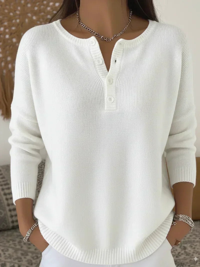 Gretchen | Henley Knit Sweater
