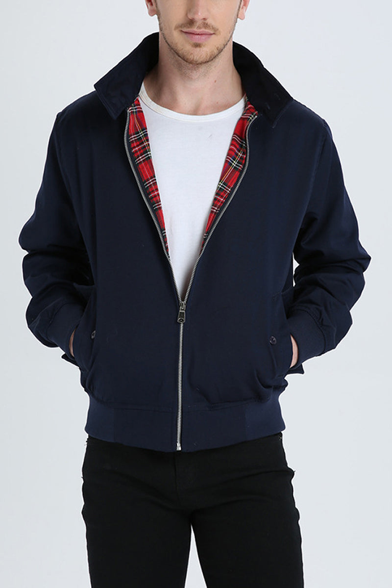 Harryson | Tartan-Lined Harrington Jacket