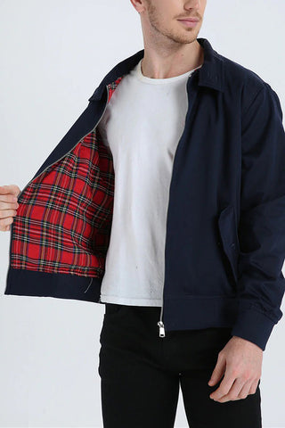Harryson | Tartan-Lined Harrington Jacket