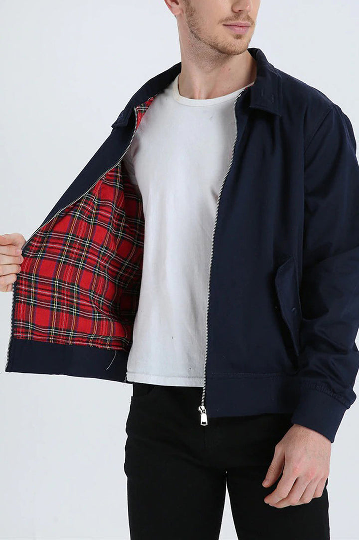 Harryson | Tartan-Lined Harrington Jacket