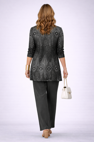 Hedley | Black Printed Three-Piece Set