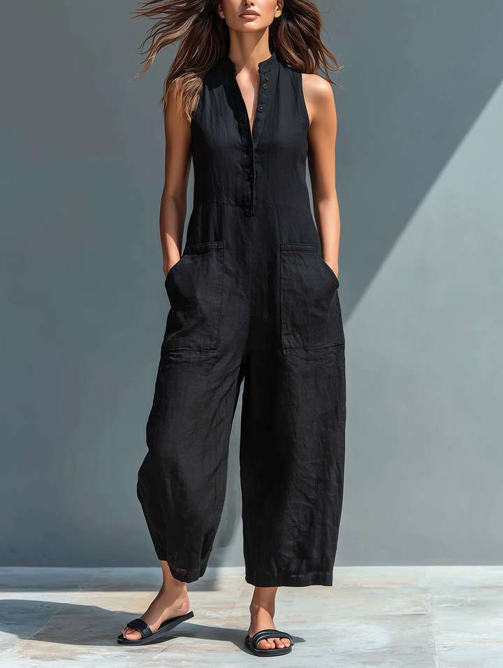 Hollis | Wide-Leg Button Jumpsuit